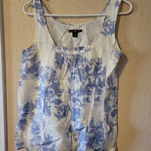 GAP Blue Floral Print Blouse